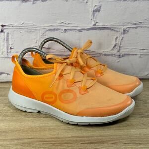 OOFOS OOMG Sport LS Orange Sneakers Women's Size 8.5 Comfort Lace Up Shoes